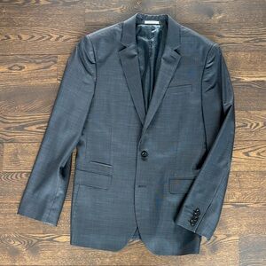 Express Dark Gray Gray Blazer